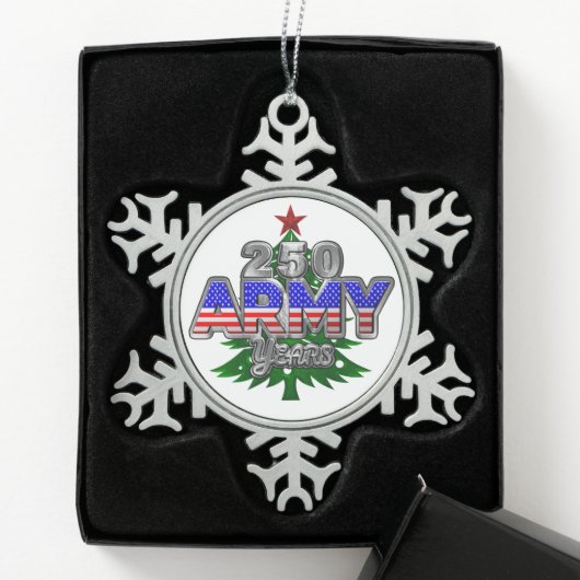 ARMY 250 YEARS TIN SNEEUWVLOK ORNAMENT (Kistje)