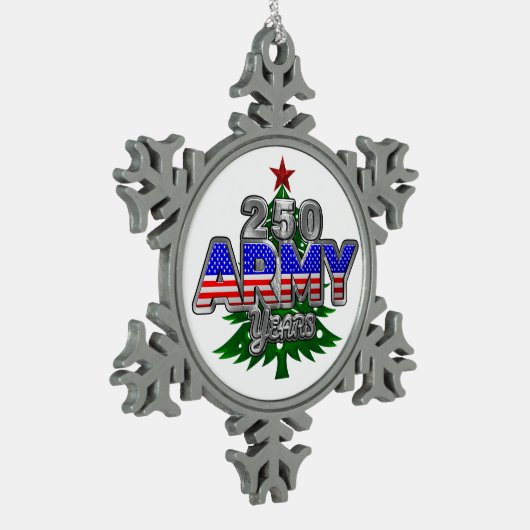 ARMY 250 YEARS TIN SNEEUWVLOK ORNAMENT (Links)