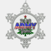 ARMY 250 YEARS TIN SNEEUWVLOK ORNAMENT (Voorkant)