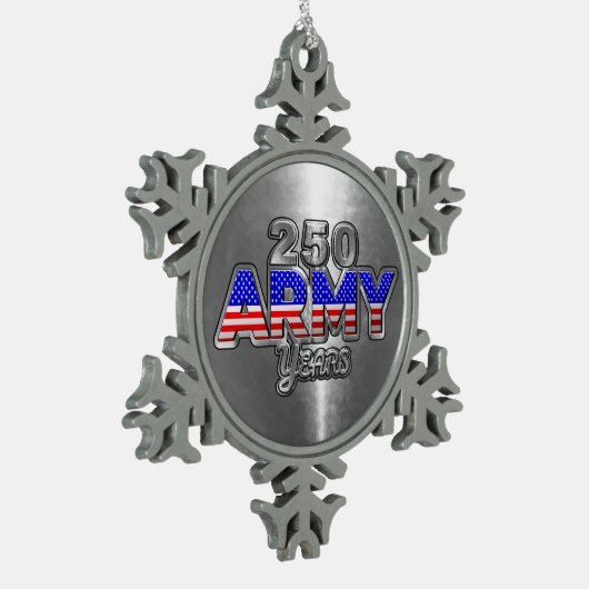 ARMY 250 YEARS TIN SNEEUWVLOK ORNAMENT (Links)