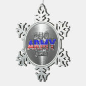 ARMY 250 YEARS TIN SNEEUWVLOK ORNAMENT (Rechts)