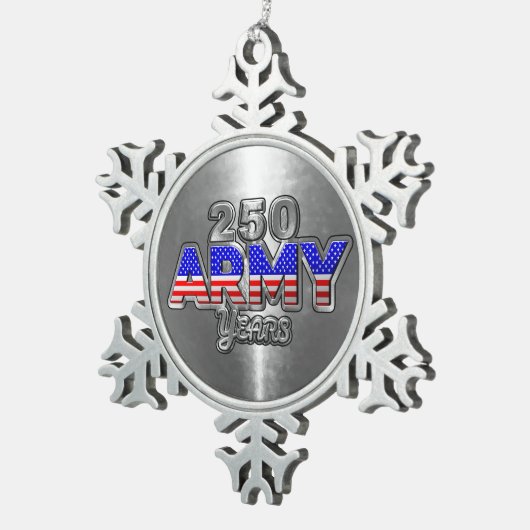 ARMY 250 YEARS TIN SNEEUWVLOK ORNAMENT (Rechts)