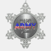 ARMY 250 YEARS TIN SNEEUWVLOK ORNAMENT (Voorkant)