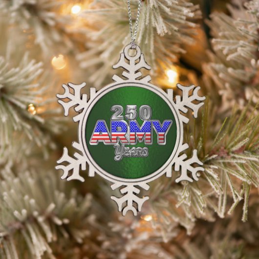 ARMY 250 YEARS TIN SNEEUWVLOK ORNAMENT (Boom)