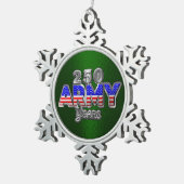ARMY 250 YEARS TIN SNEEUWVLOK ORNAMENT (Rechts)