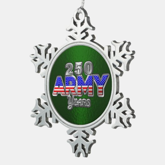 ARMY 250 YEARS TIN SNEEUWVLOK ORNAMENT (Rechts)