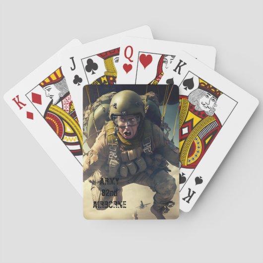 ARMY 82nd Airborne paratrooper Pokerkaarten (Achterkant)