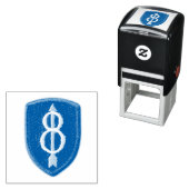 Army 8th Infantry Division Patch Zelfinktende Stempel (In situ)