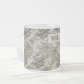 ARMY ACU Camoflauge - Beker van glazen koffie met Matglas Koffiemok (Voorkant links)