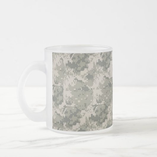 ARMY ACU Camoflauge - Beker van glazen koffie met  Matglas Koffiemok (Links)