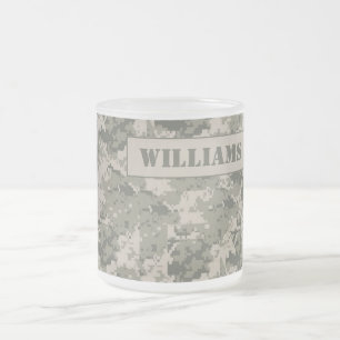 ARMY ACU Camoflauge - Beker van glazen koffie met Matglas Koffiemok