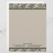 ARMY ACU Camoflauge Digital Letterhead Stationery Gepersonaliseerd Briefhoofd (Voorkant / Achterkant)
