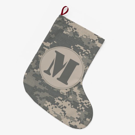 ARMY ACU Digital Camo Camouflag Kerststop Grote Kerstsok (Voorkant (Hangend))