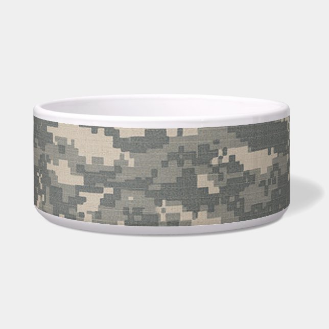 ARMY ACU Digitale Camo Camouflage Hondenvoer Bowl Voerbakje (Voorkant)