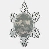 ARMY ACU TIN SNEEUWVLOK ORNAMENT (Rechts)