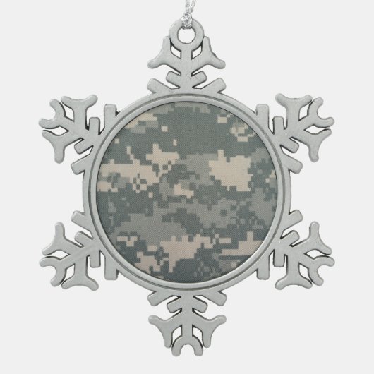 ARMY ACU TIN SNEEUWVLOK ORNAMENT (Voorkant)