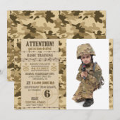 Army Air Camouflage Militaire Verjaardag Kaart (Voorkant / Achterkant)