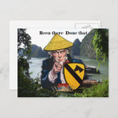 Army Air cav 1e 7e cavalerie briefkaart patch (Voorkant / Achterkant)