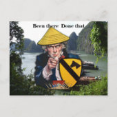 Army Air cav 1e 7e cavalerie briefkaart patch (Voorkant)