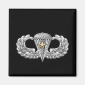 Army Airborne Basic Parachutist met Combat Star Magneet (Voorkant)