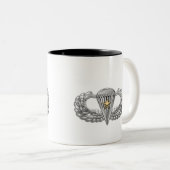 Army Airborne Basic Parachutist met Combat Star Tweekleurige Koffiemok (Voorkant rechts)