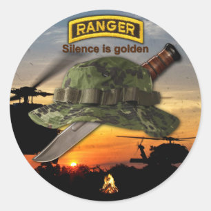 Army Airborne Ranger LRRP Recon LRPS Ronde Sticker