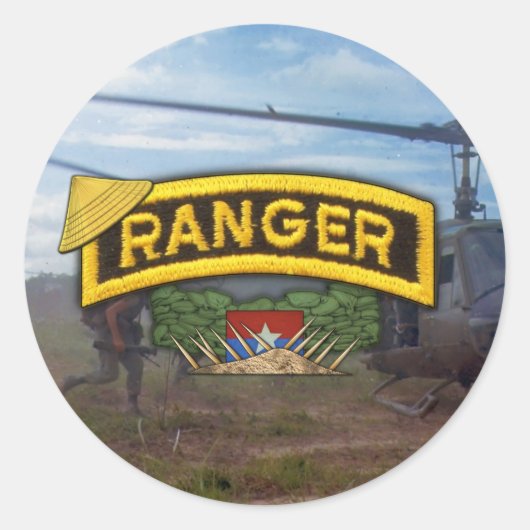 Army Airborne Ranger Vietnam War Patch Stickers (Voorkant)