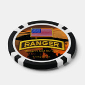 Army Airborne Rangers Veterans Vets Pokerchips (Enkel)