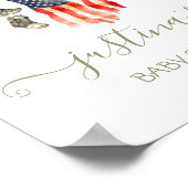 Army American Flag Baby shower Clothesline Welkom Poster (Hoek)