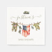 Army American Flag Baby shower waslijn Servet (Voorkant)