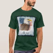 Army American Flag & Eagle T-shirt (Voorkant)