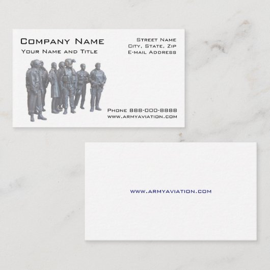 Army Aviators Military Visitekaartje (Voorkant / Achterkant)