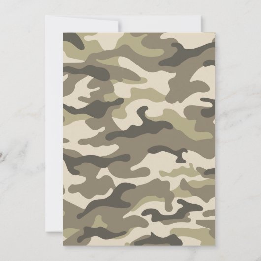 Army babyfeestje kaart (Achterkant)