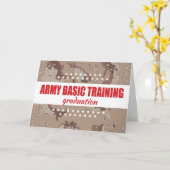 Army Basic Training Afstuderen Gefeliciteerd Kaart (Gele Bloem)