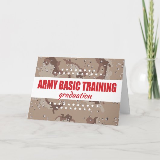 Army Basic Training Afstuderen Gefeliciteerd Kaart (Voorkant)