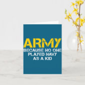 Army Because Played Navy As A Kid Funny Army Vinta Kaart (Gele Bloem)