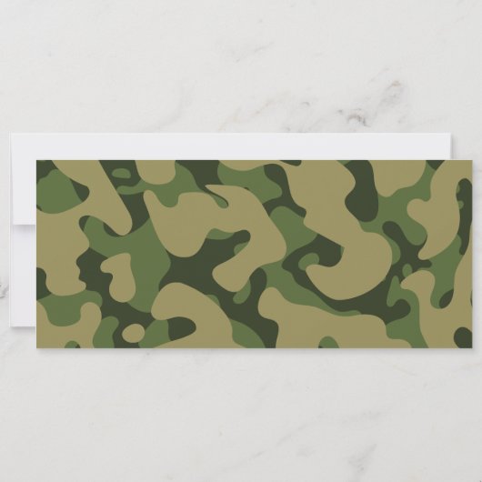 Army Birthday Party uitnodiging ticket (Achterkant)