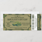 Army Birthday Party uitnodiging ticket (Voorkant)