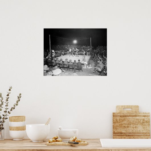 Army Boxing Match, jaren 20 Poster (Keuken)