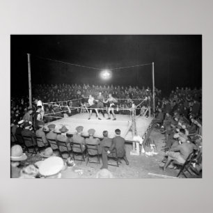 Army Boxing Match, jaren 20 Poster