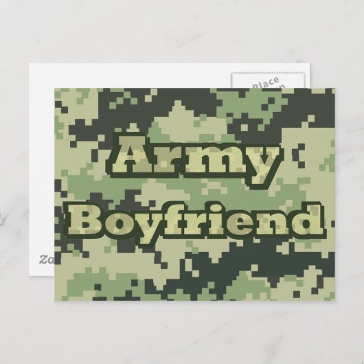Army Boyvriendin Briefkaart (Voorkant / Achterkant)