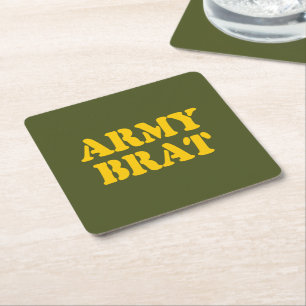 ARMY BRAT KARTONNEN ONDERZETTERS