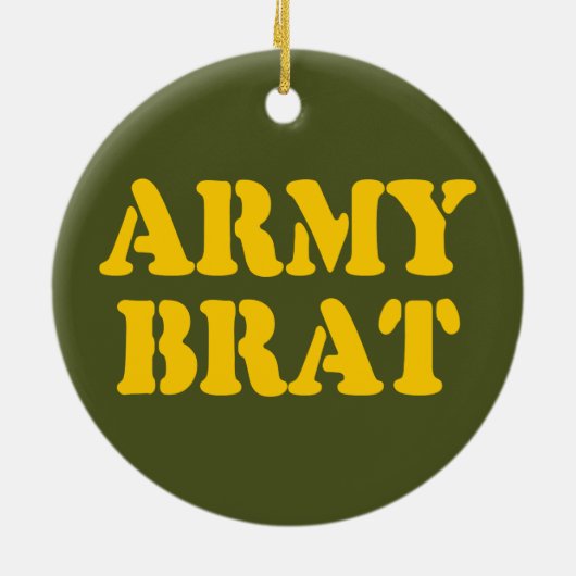 ARMY BRAT KERAMISCH ORNAMENT (Achterkant)