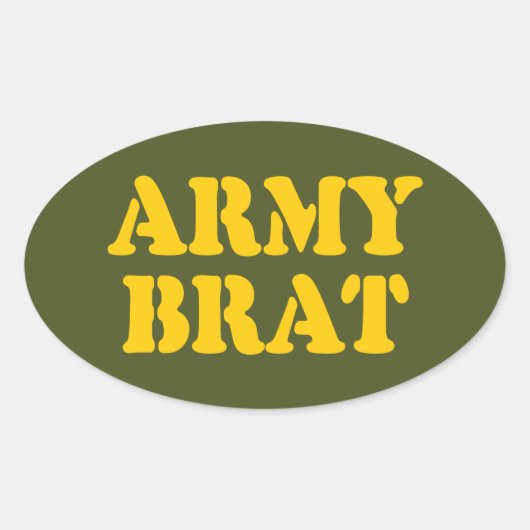 ARMY BRAT OVALE STICKER (Voorkant)