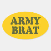 ARMY BRAT OVALE STICKER (Voorkant)