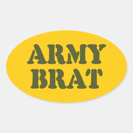 ARMY BRAT OVALE STICKER (Voorkant)