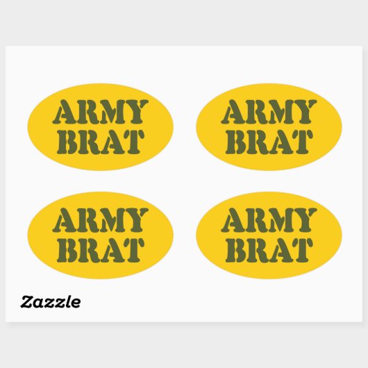 ARMY BRAT OVALE STICKER (Vel)