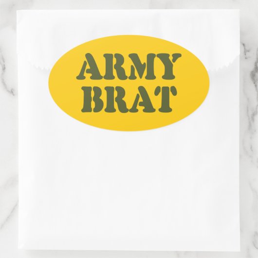 ARMY BRAT OVALE STICKER (Tas)