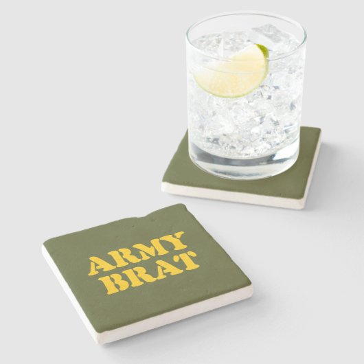 ARMY BRAT STENEN ONDERZETTER (Zijkant)
