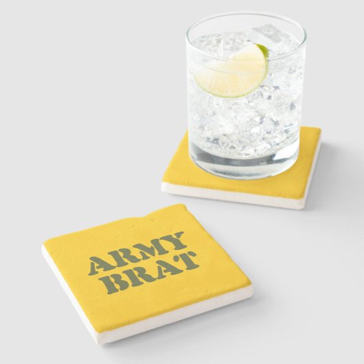 ARMY BRAT STENEN ONDERZETTER (Zijkant)